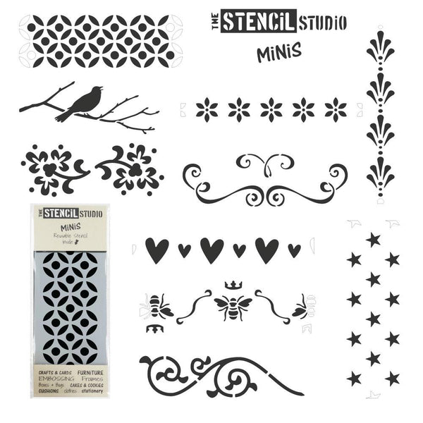 Stencil MiNiS - Chloe Dots pattern stencil - Border Stencils