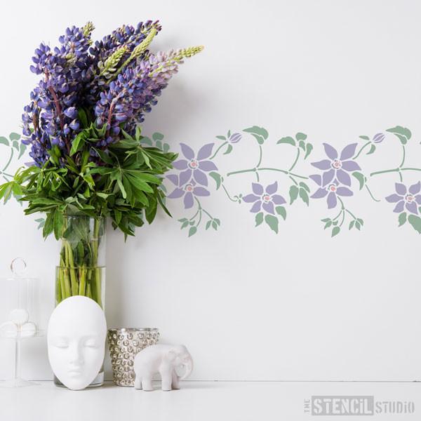 Trailing Clematis Leaves Theme Pack Stencil 2024 ©